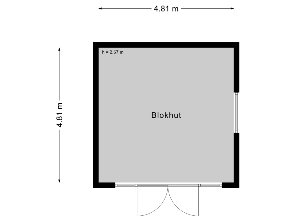 Bekijk plattegrond van Blokhut van Dorpsstraat 44