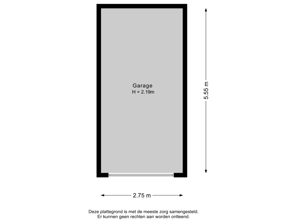 View floorplan of Garage of Hollandselaan 61