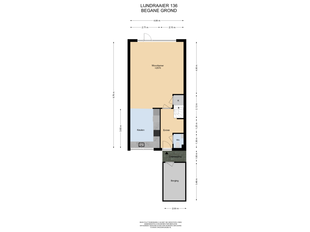 Bekijk plattegrond van Begane grond van Lijndraaier 136