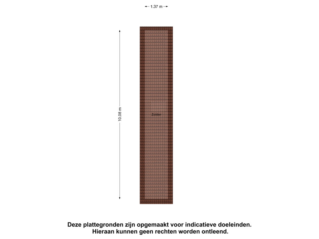 View floorplan of Zolder of Noordeinde 96