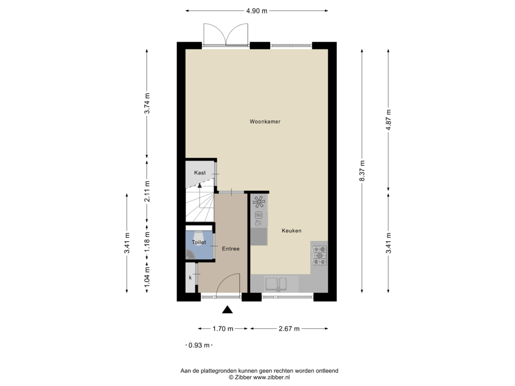 View floorplan of Begane Grond of Praam 341