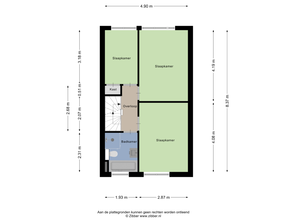 View floorplan of Eerste Verdieping of Praam 341