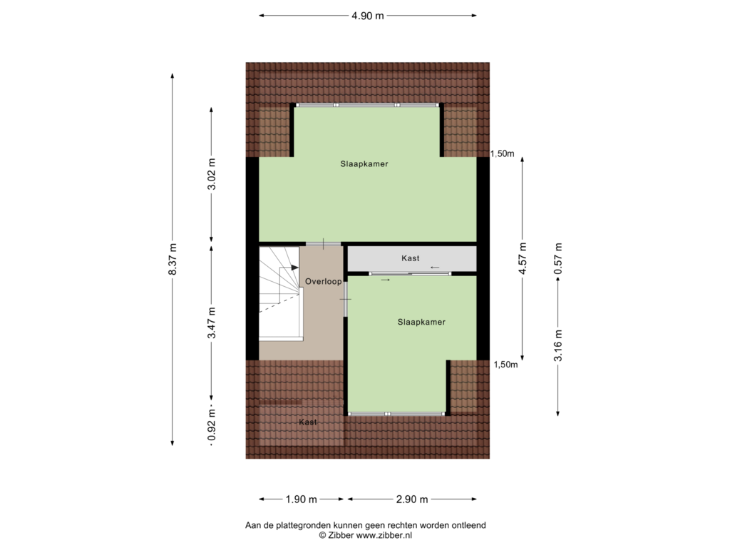 View floorplan of Tweede Verdieping of Praam 341