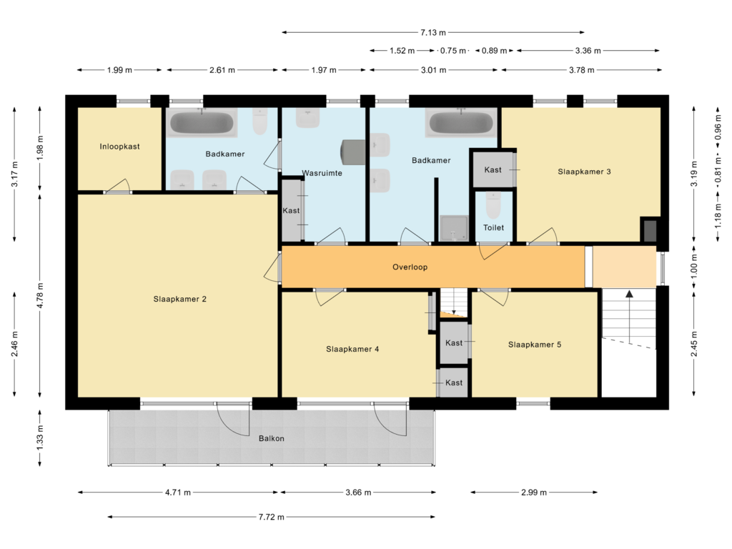 Bekijk plattegrond van Eerste verdieping van Ridderstraat 37