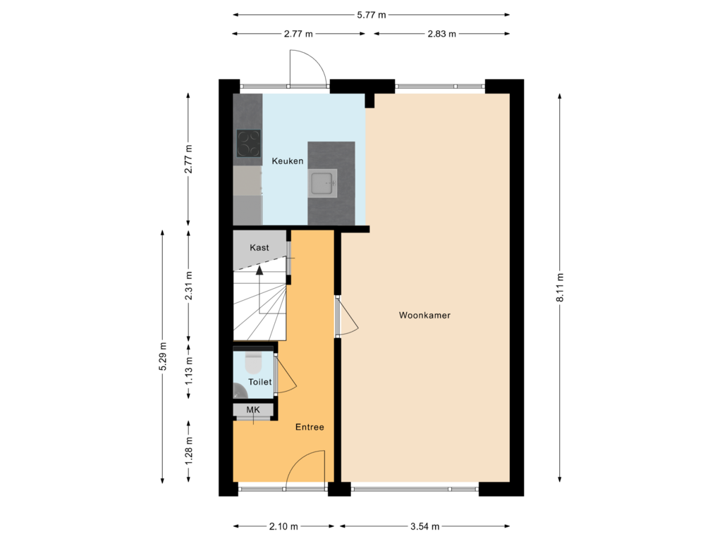 Bekijk plattegrond van Begane grond van Draco 43