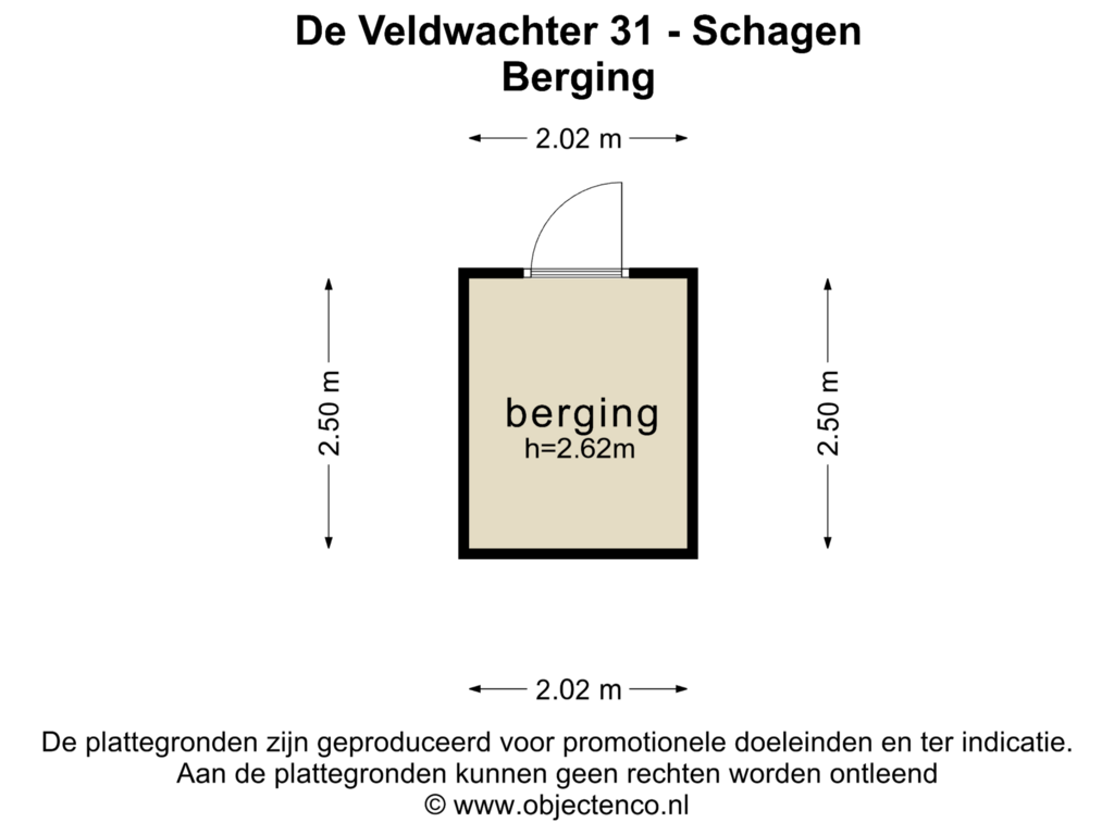 View floorplan of BERGING of De Veldwachter 31