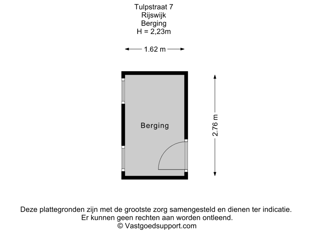 Bekijk plattegrond van Berging van Tulpstraat 7