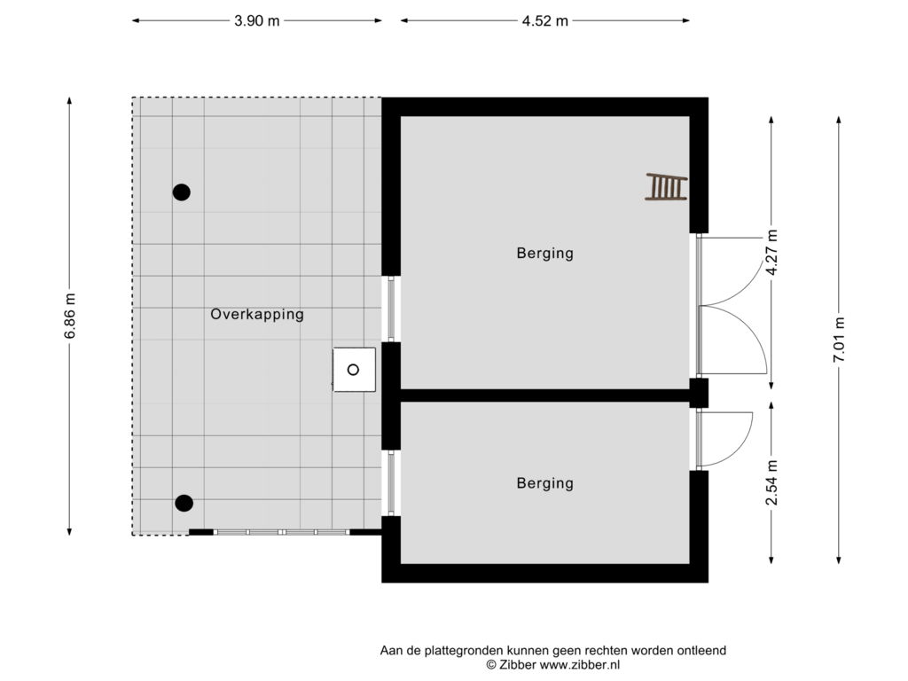 Bekijk plattegrond van Berging van Schaapweg 10