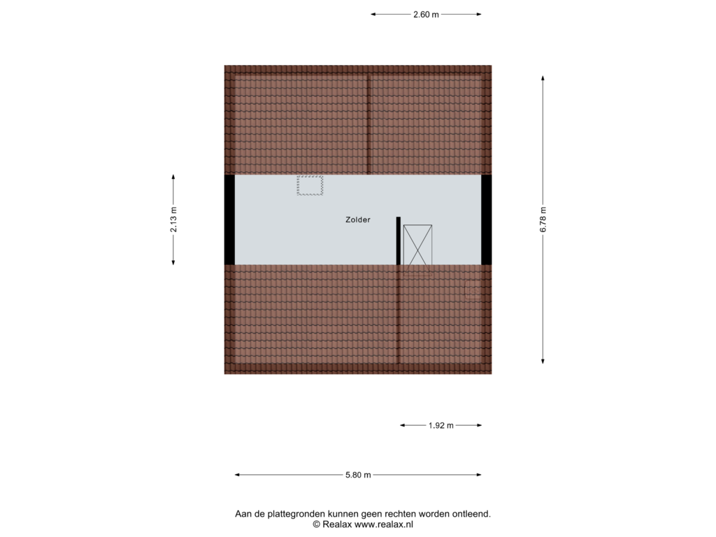 View floorplan of Verdieping 2 of Lieven de Keystraat 22