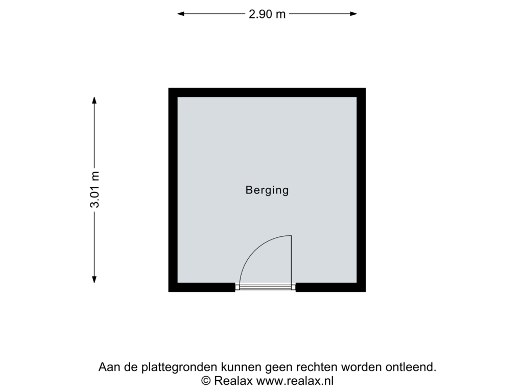 View floorplan of Berging of Lieven de Keystraat 22