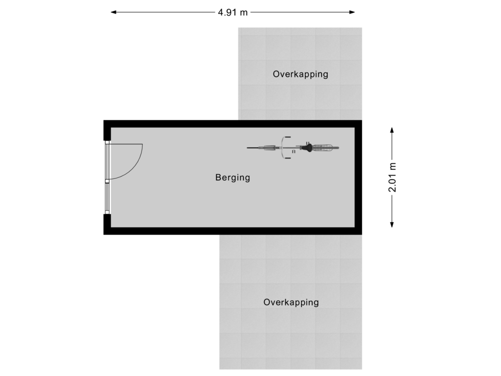 Bekijk plattegrond van Berging van Aggerstraat 14