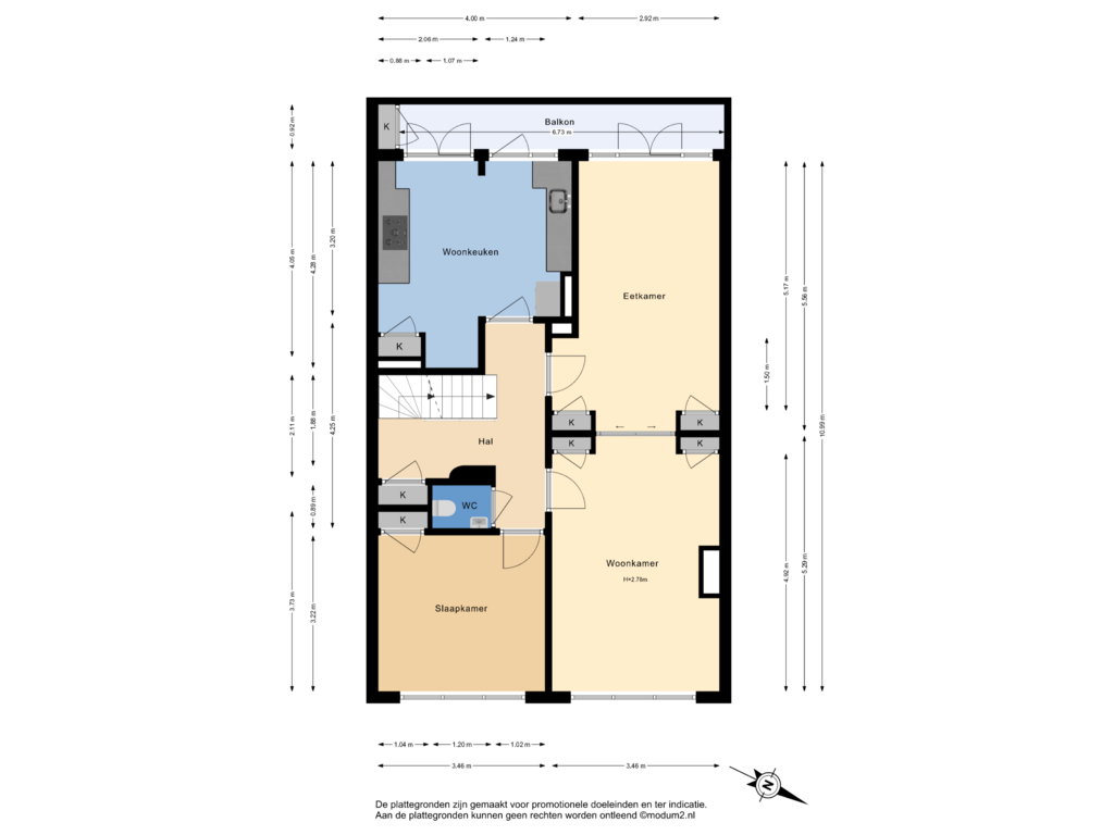 Bekijk plattegrond van 2e Verdieping van De la Reyweg 235