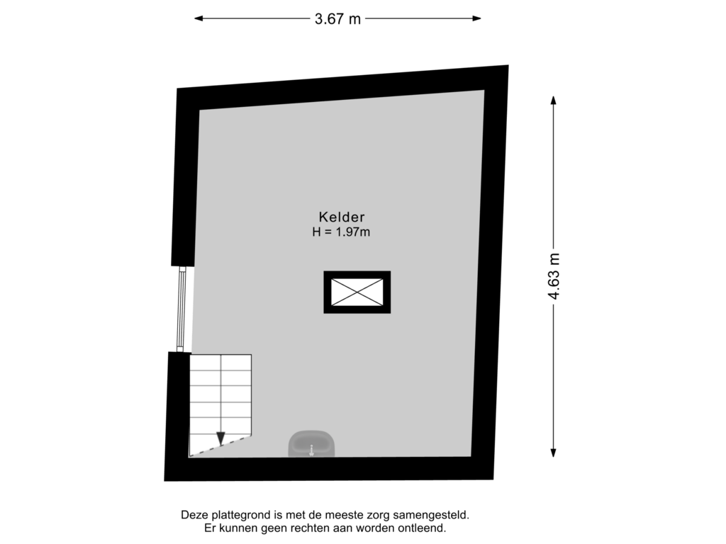 View floorplan of Kelder-2 of Houtlaan 71