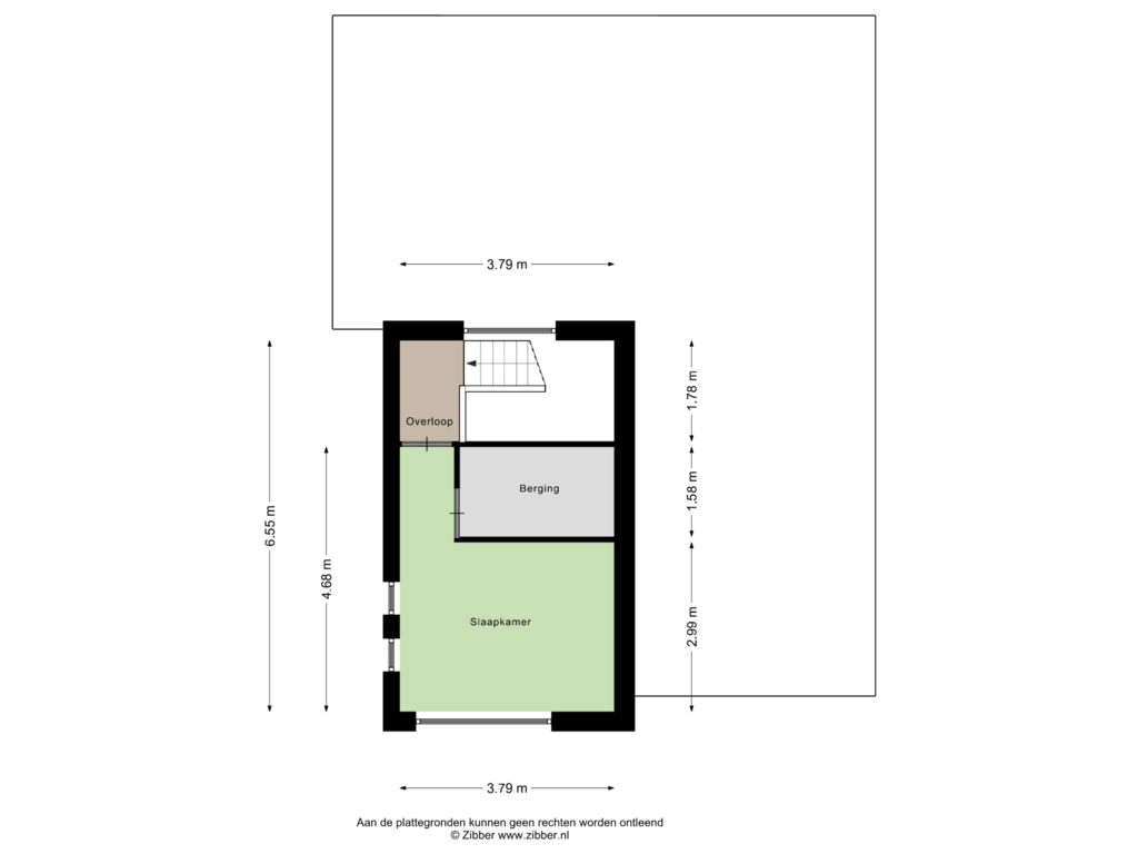 Bekijk plattegrond van Tweede Verdieping van Guldenroedestraat 15