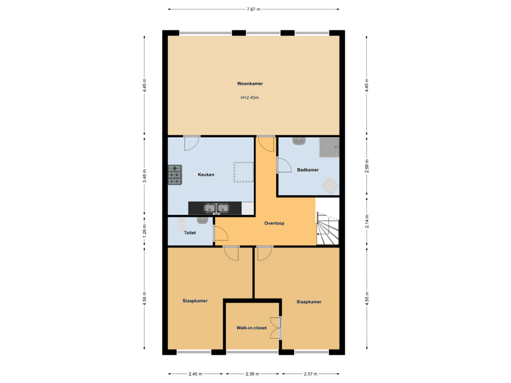 Bekijk plattegrond van Floor 1 van Zuilhofstraat 4