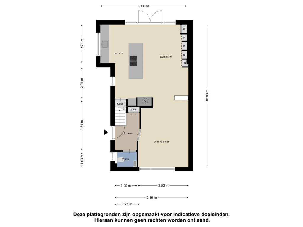 Bekijk plattegrond van Begane Grond van Batestein 19