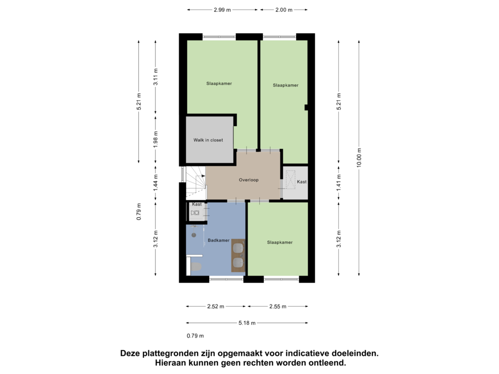 Bekijk plattegrond van Eerste Verdieping van Batestein 19