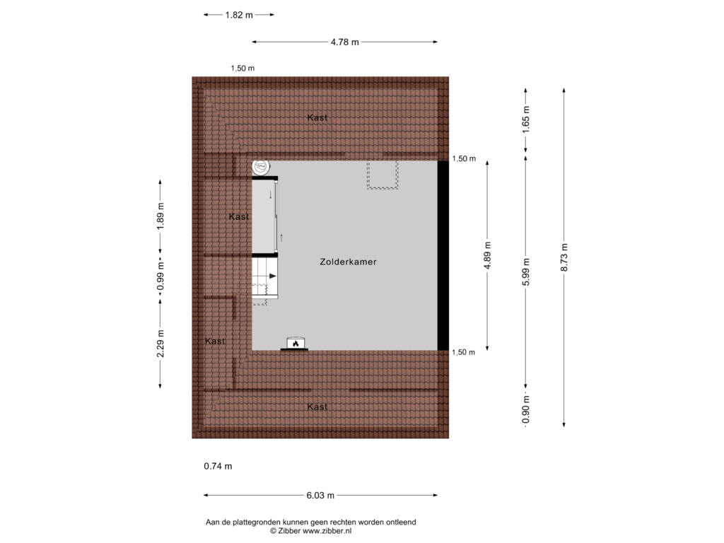 View floorplan of Tweede Verdieping of Ulemar 41