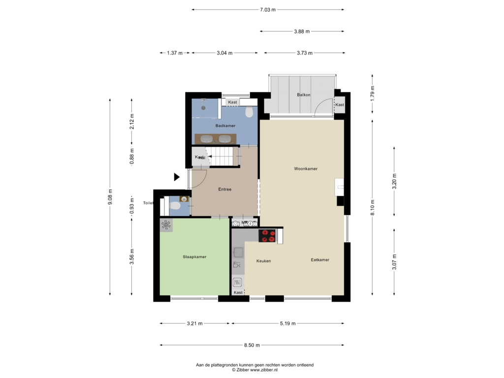 Bekijk plattegrond van Eerste verdieping van Rondweg 1-C