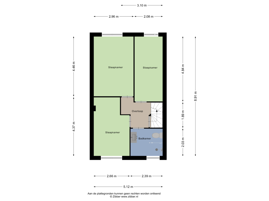 Bekijk plattegrond van Eerste Verdieping van Somervaart 14