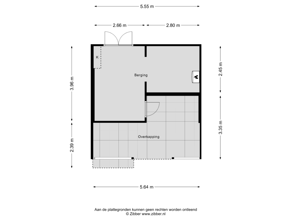 Bekijk plattegrond van Berging van Veerpolderstraat 156