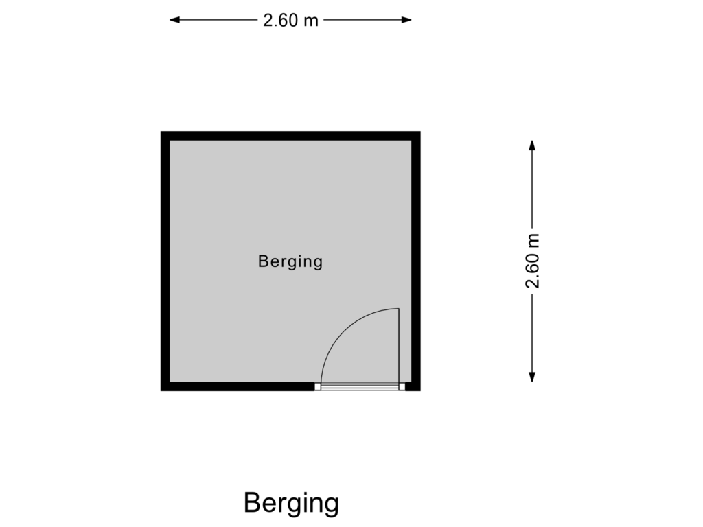 Bekijk plattegrond van Berging van Burgemeester de Zeeuwstraat 326