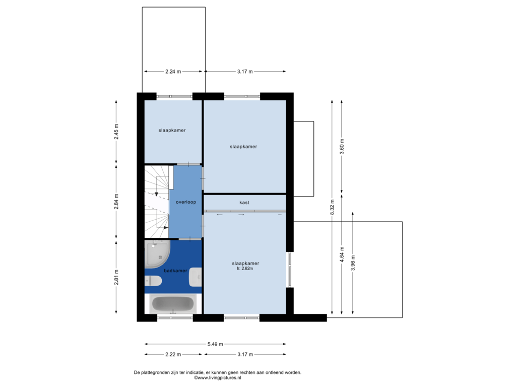 Bekijk plattegrond van 1e verdieping van Koningin Emmastraat 71