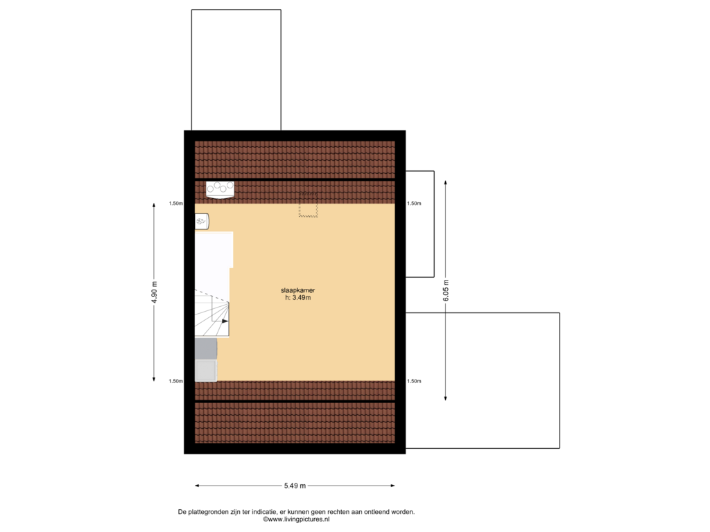 Bekijk plattegrond van 2e verdieping van Koningin Emmastraat 71