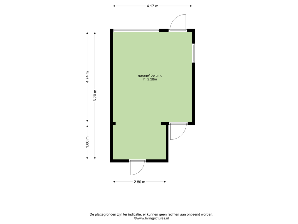 Bekijk plattegrond van berging van Koningin Emmastraat 71