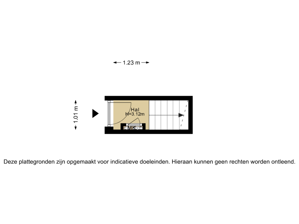 Bekijk plattegrond van Begane grond van Vrouwensteeg 18-A