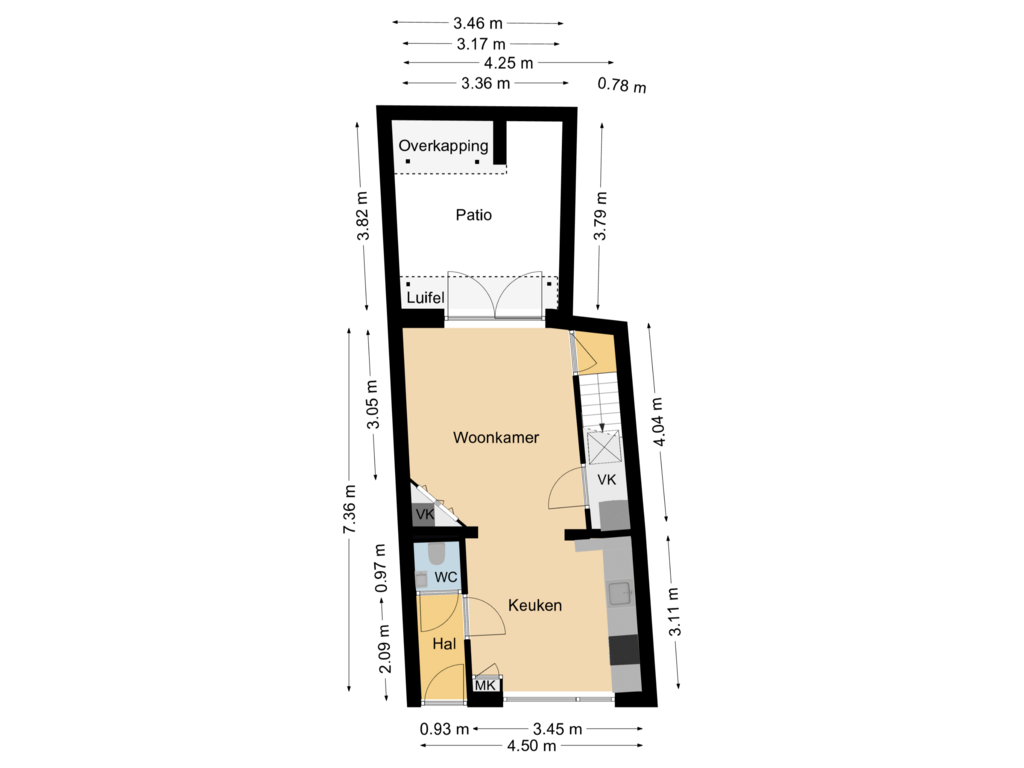 Bekijk plattegrond van Begane Grond van Molenstraat 2