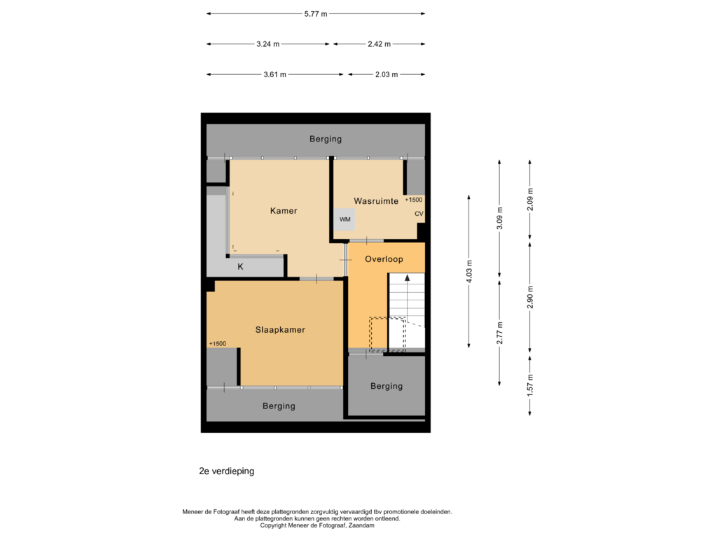 View floorplan of 2e verdieping of Arthur van Schendellaan 108