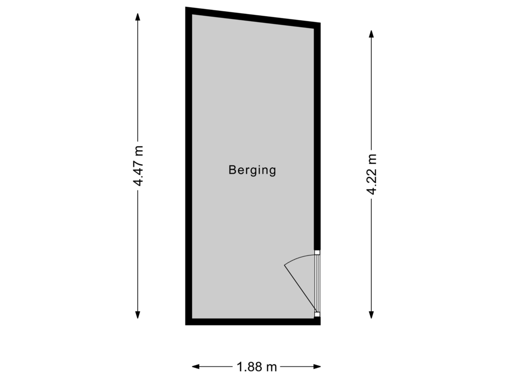 View floorplan of Berging of Gasthuislaan 185