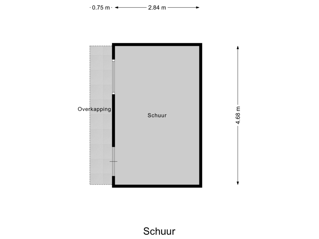 Bekijk plattegrond van Schuur van Joop Schweitzerstrjitte 31