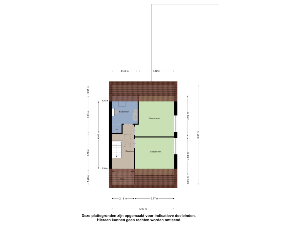 View floorplan of Eerste Verdieping of Tarweveld 1