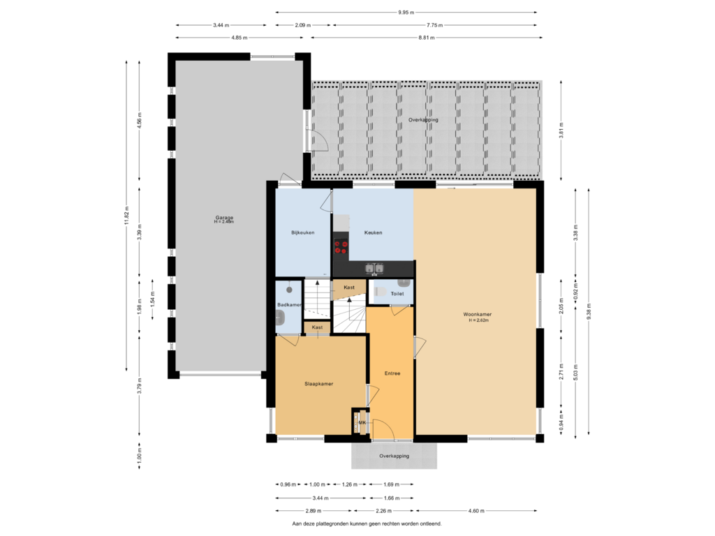 View floorplan of Begane grond of De Boorne 33