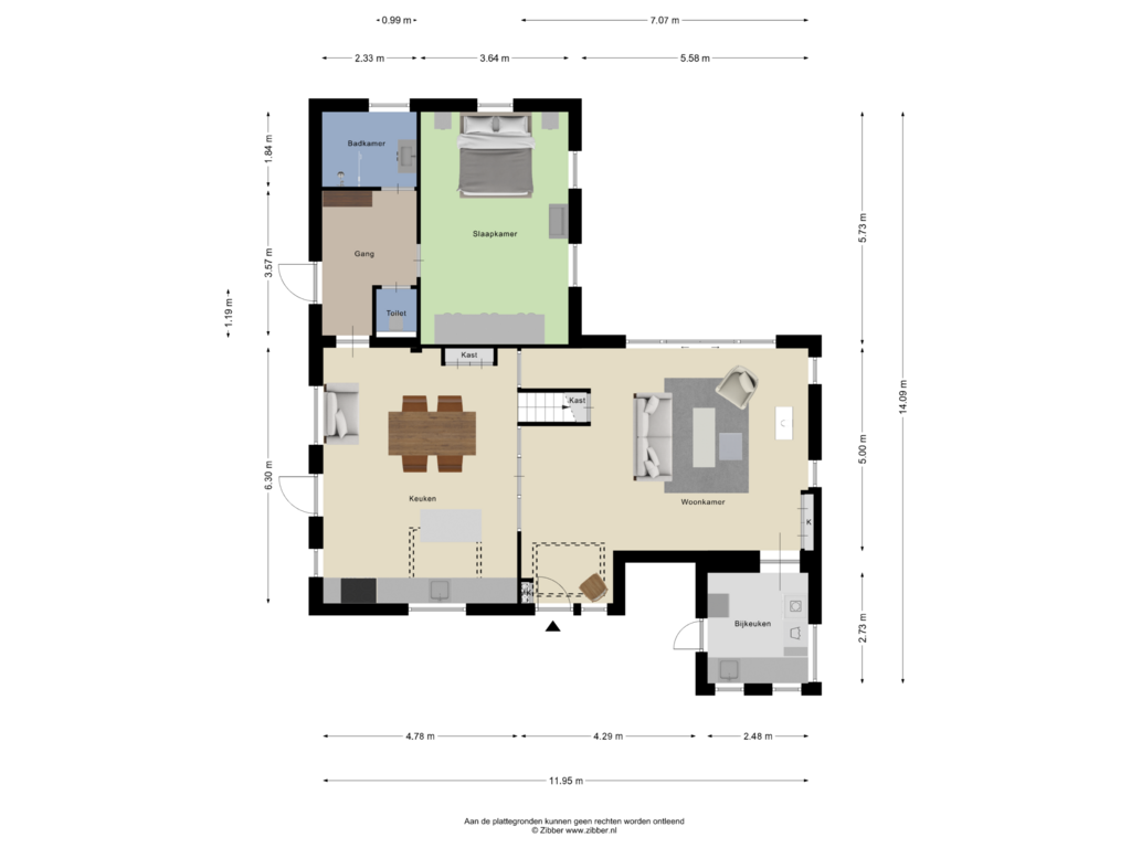 View floorplan of Begane Grond of Spinolaberg 6