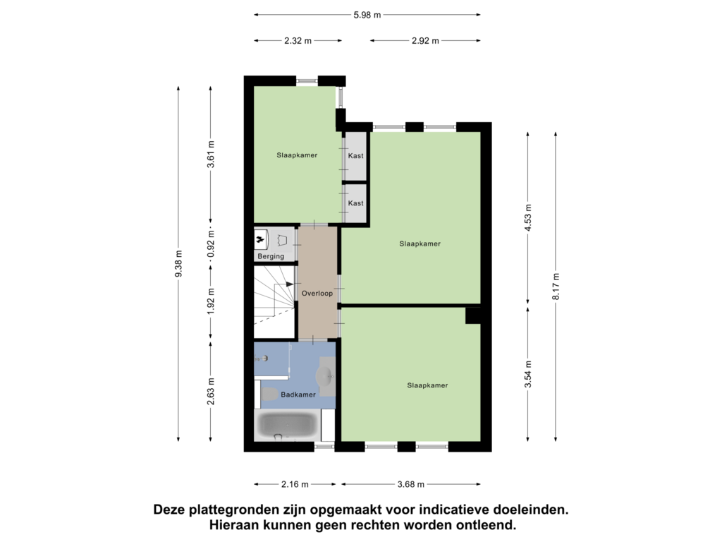 Bekijk plattegrond van Eerste Verdieping van Udinestraat 19