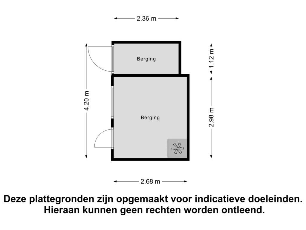 Bekijk plattegrond van Berging van Udinestraat 19