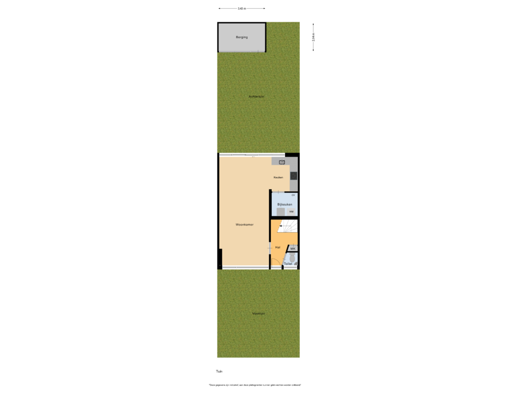 View floorplan of Tuin of Veldbloemenweg 35