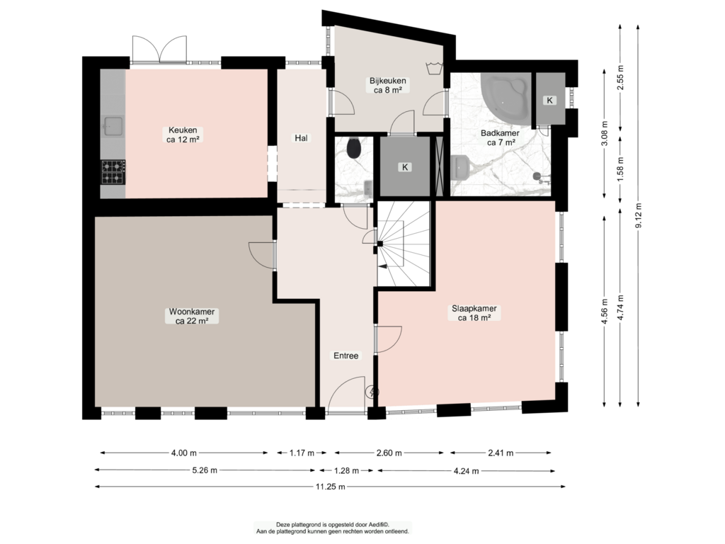 Bekijk plattegrond van Begane grond van Hoofdstraat 12