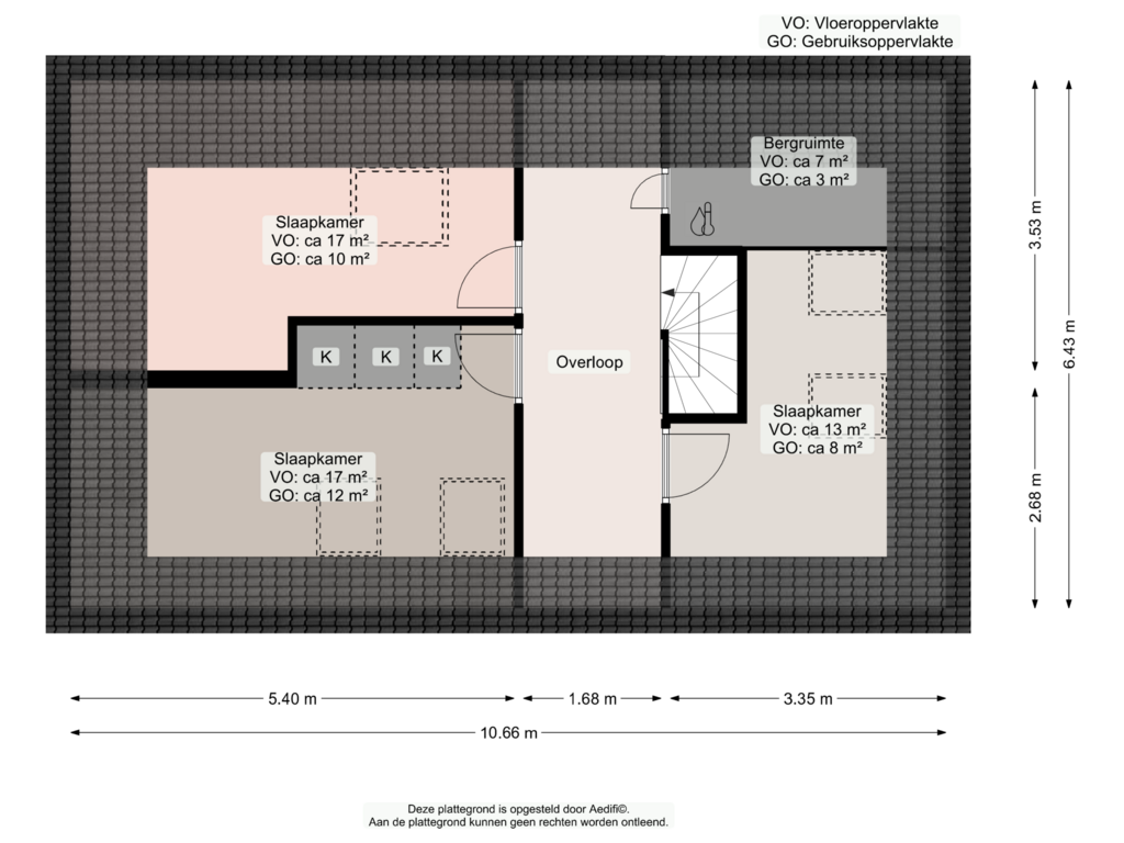 Bekijk plattegrond van Eerste verdieping van Hoofdstraat 12