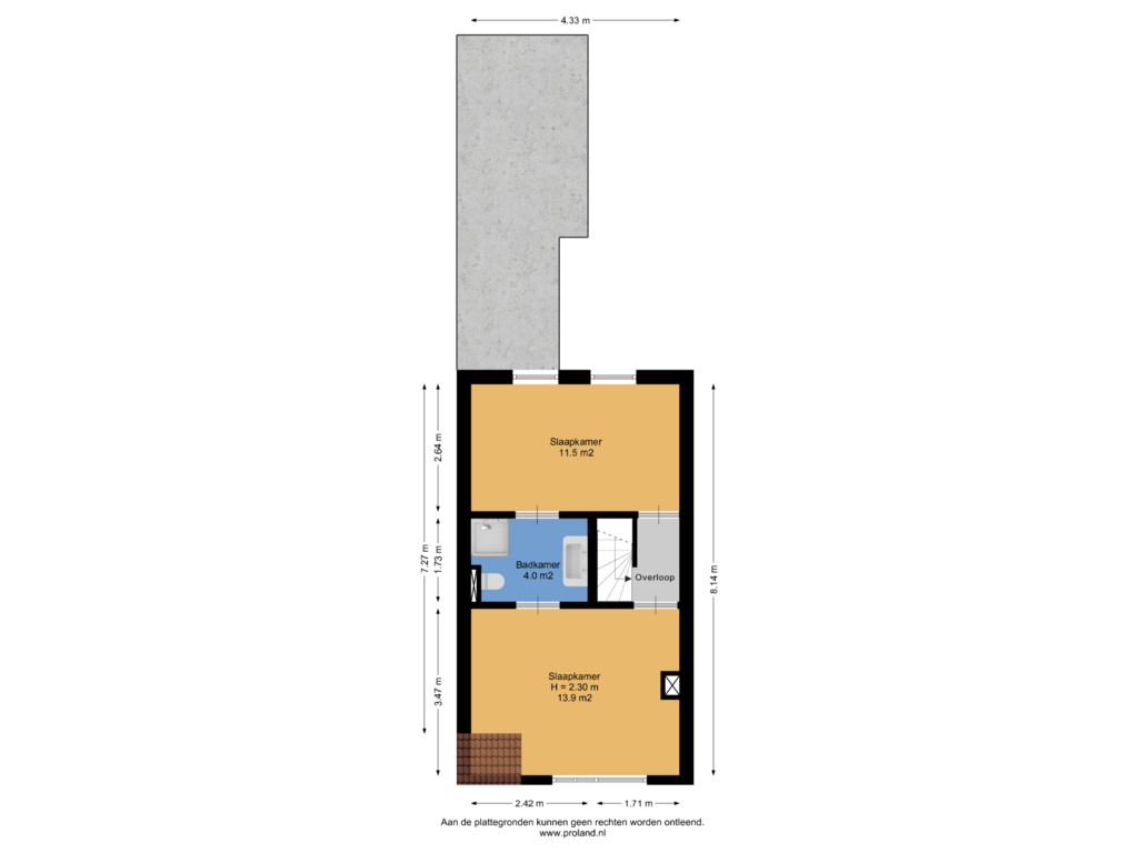 Bekijk plattegrond van 1e Verdieping van Rijsweerdsweg 16