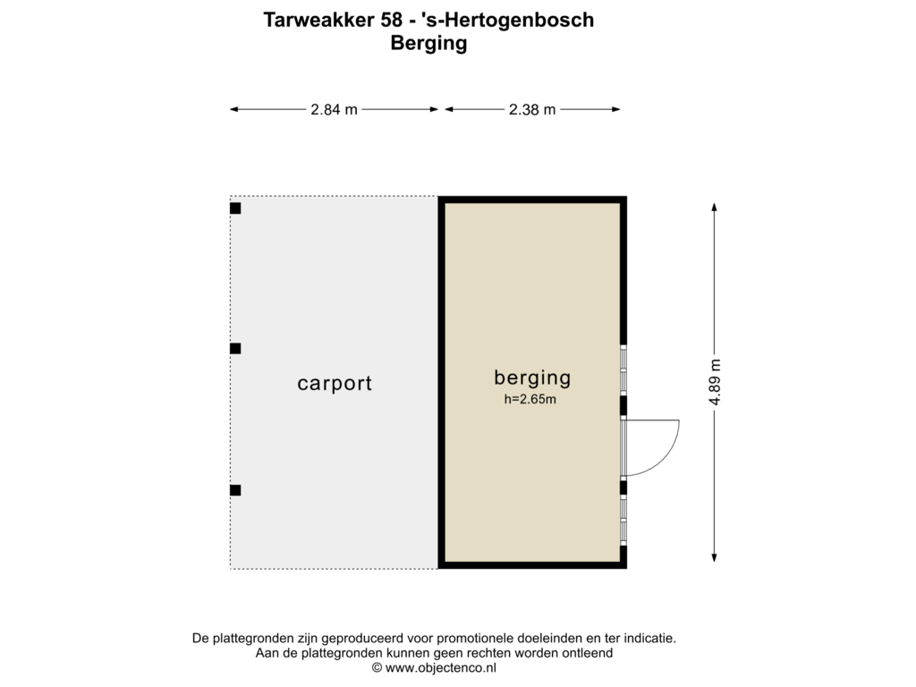 Bekijk plattegrond van BERGING van Tarweakker 58