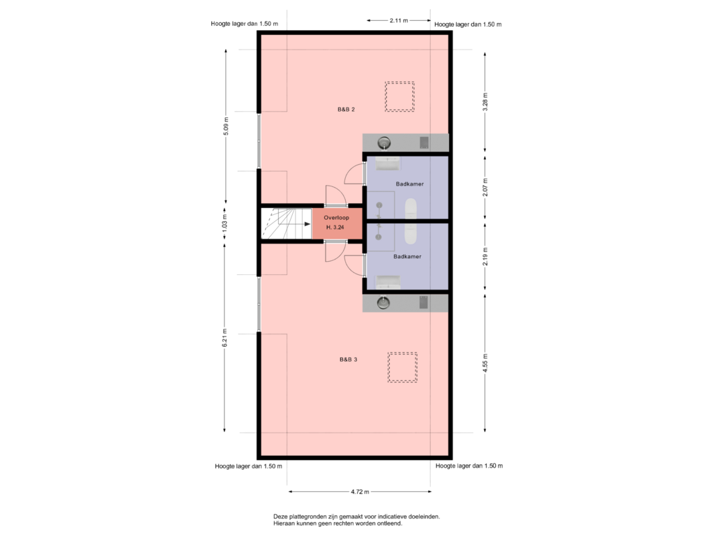 Bekijk plattegrond van Floor 3 van Kommisjewei 168