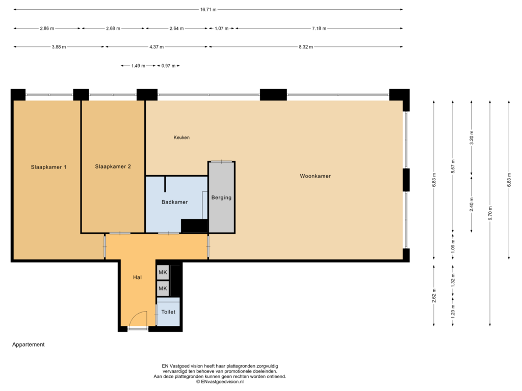 Bekijk plattegrond van Appartement van IJburglaan 1490