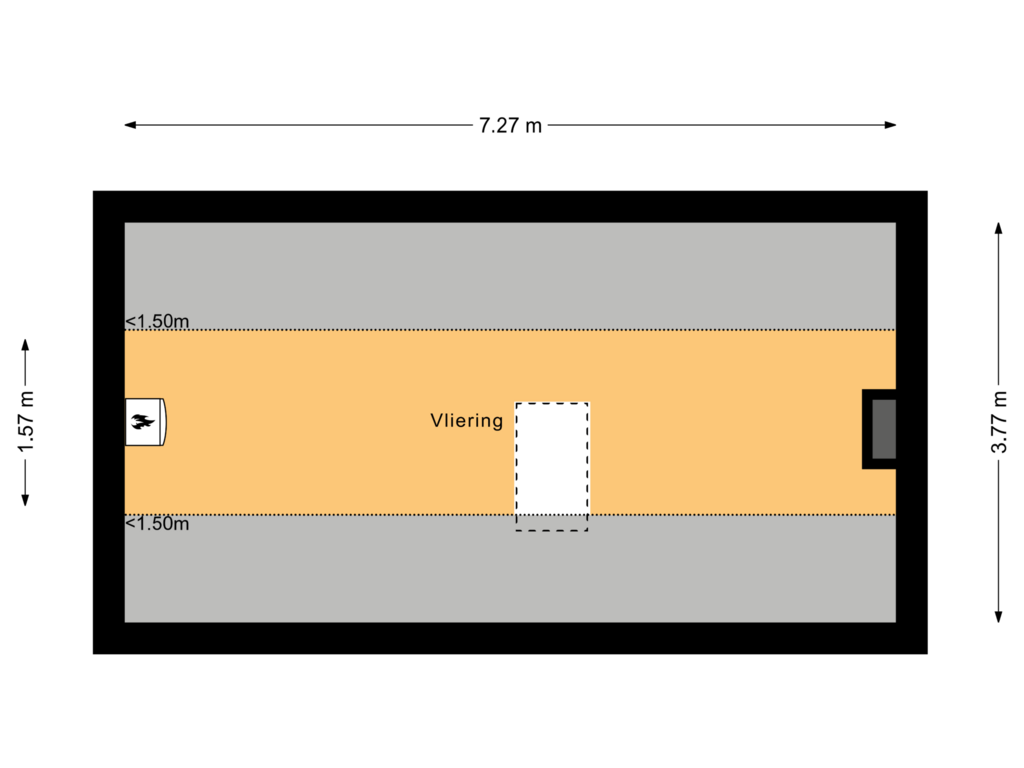 View floorplan of Vliering of St Jansvoort 12