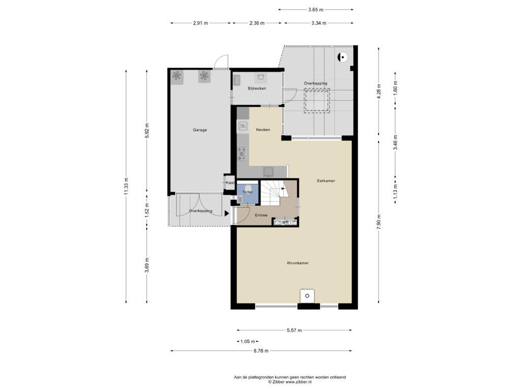 Bekijk plattegrond van Begane Grond van Hofkamp 31