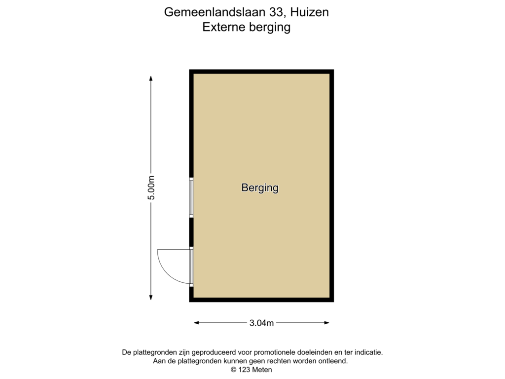 Bekijk plattegrond van Externe berging van Gemeenlandslaan 33