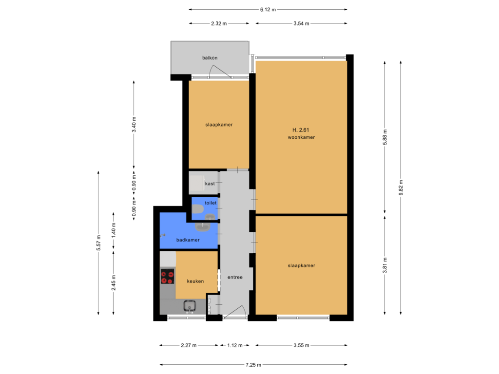 Bekijk plattegrond van Etage van Phohistraat 58